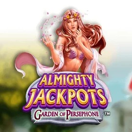 Almighty Jackpots: Garden of Persephone by Novomatic, showcased at skyhill-be.com – game logo