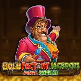 Gold Factory Jackpots Mega Moolah logo by Aurum Signature Studios SkyHills Casino