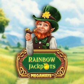 Rainbow Jackpots Megaways logo by Red Tiger Gaming at SkyHills Casino