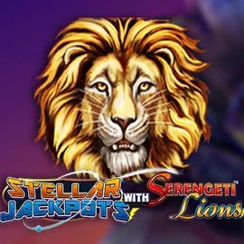 Official Jackpots logo: Stellar Jackpots with Serengeti Lions by Lightning Box Game at SkyHills Casino